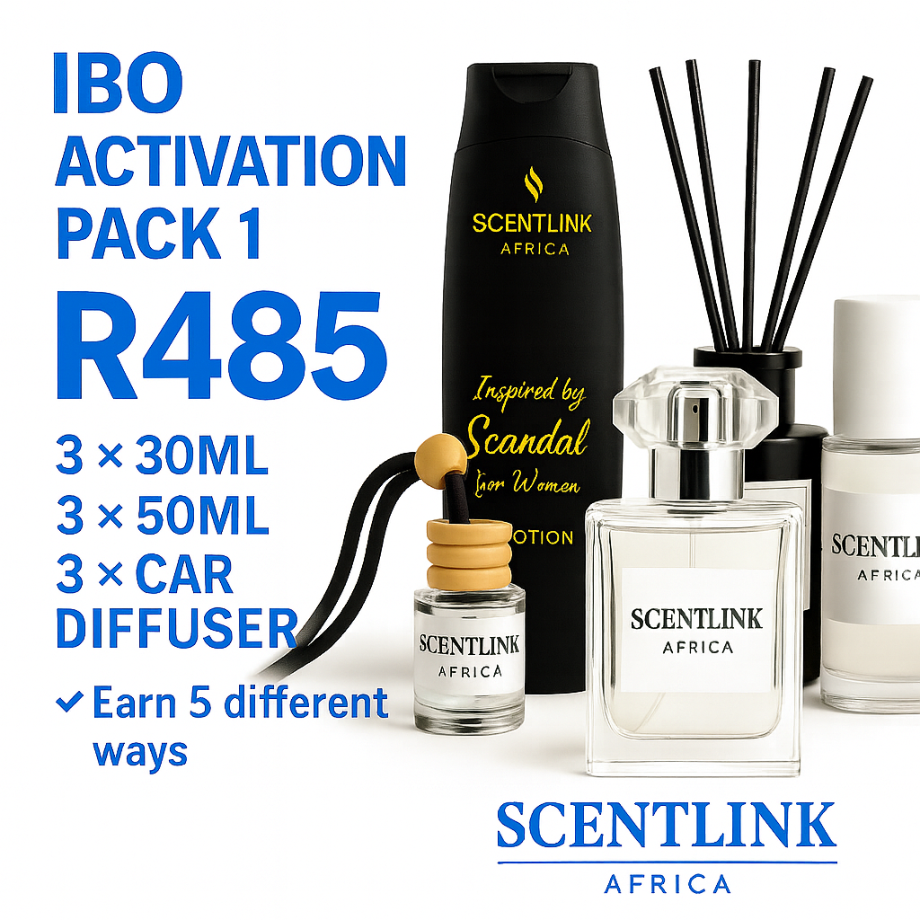 IBO (reseller) ACTIVATION PACK - 3 X 30ML, 3 X50ML , 3 X CAR DIFFUSERS